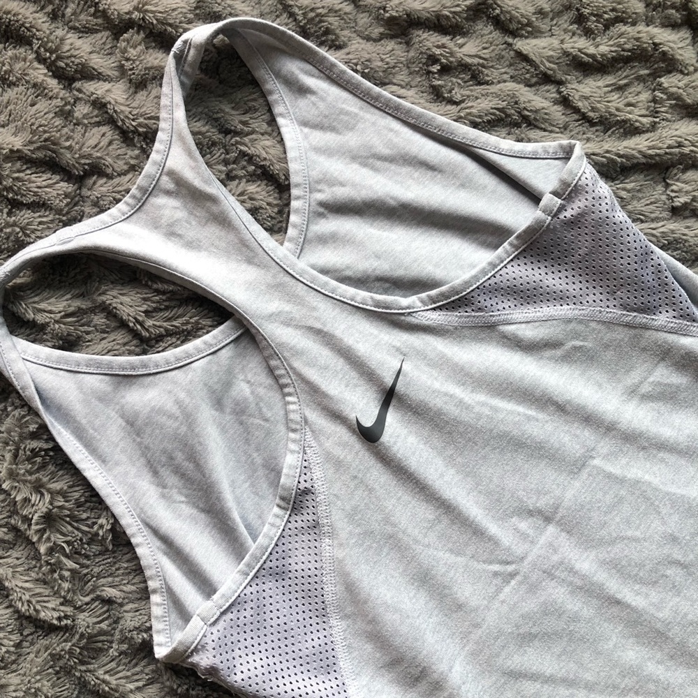 Nike Dri-Fit Light Grey Racerback Workout Tank